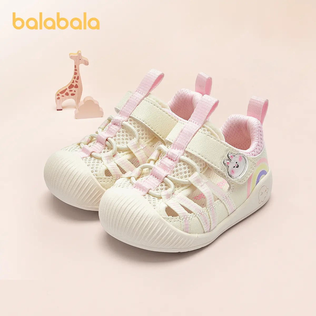 Balabala Toddler Casual Clogs Sandals, Low Top Mesh Footwear with Bionic Suction Cup Sole - Anti-Slip, Breathable, Comfortable round Toe for Baby Toddlers, Toddler Clogs