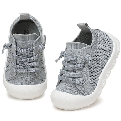 2026 NEW Toddler Baby Girls Boys Shoes Toddler Walking Sneakers Kids Barefoot Slip on Tennis Infant Shoes Lightweight Breathable for First Babies