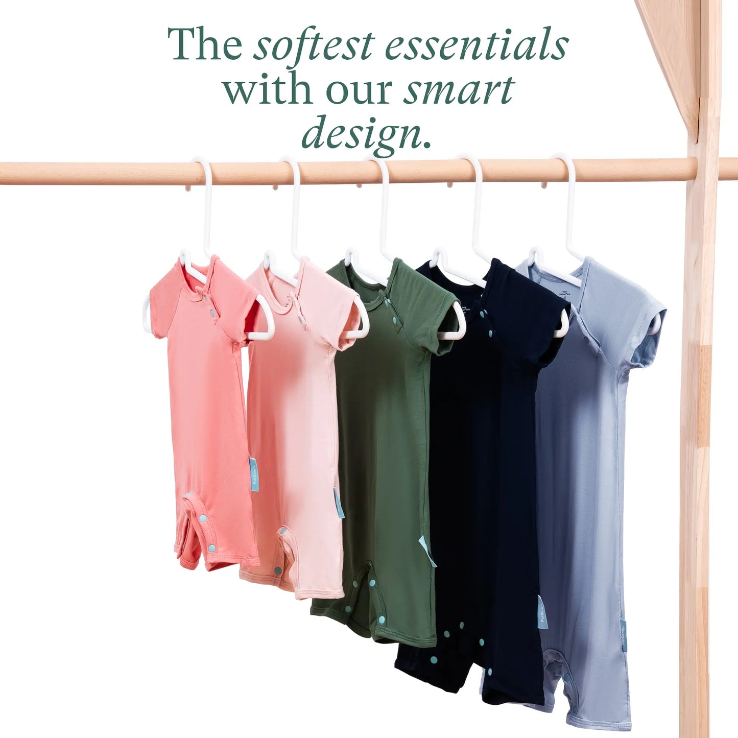 Purcomfy Supersoft Bamboo Short Sleeve Baby Romper, Comfortable Summer Sleepwear for Infant Boys Girls, One Piece Pajamas, Footless Jumpsuit Snap Closure, Perfect for Baby and Toddlers | 0–4Y Fit, Premium Bamboo Rayon, Unisex Design