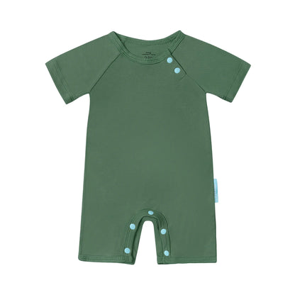 Purcomfy Supersoft Bamboo Short Sleeve Baby Romper, Comfortable Summer Sleepwear for Infant Boys Girls, One Piece Pajamas, Footless Jumpsuit Snap Closure, Perfect for Baby and Toddlers | 0–4Y Fit, Premium Bamboo Rayon, Unisex Design
