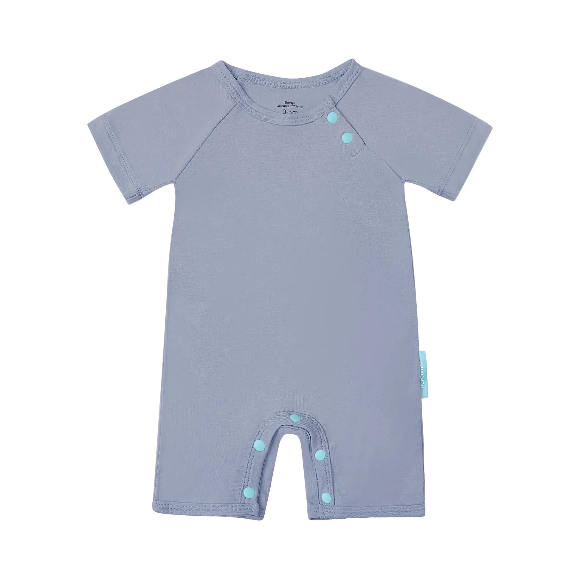 Purcomfy Supersoft Bamboo Short Sleeve Baby Romper, Comfortable Summer Sleepwear for Infant Boys Girls, One Piece Pajamas, Footless Jumpsuit Snap Closure, Perfect for Baby and Toddlers | 0–4Y Fit, Premium Bamboo Rayon, Unisex Design
