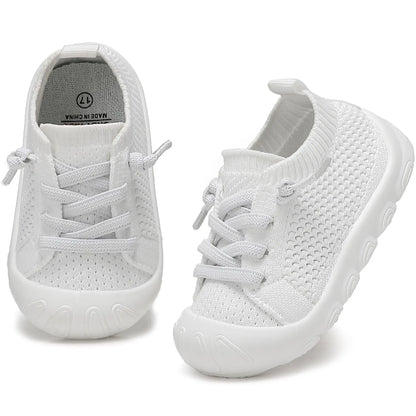 2026 NEW Toddler Baby Girls Boys Shoes Toddler Walking Sneakers Kids Barefoot Slip on Tennis Infant Shoes Lightweight Breathable for First Babies