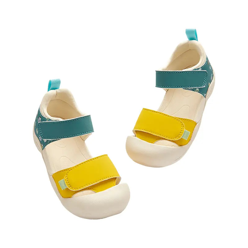 Balabala Toddler Closed-Toe Sandals - Adjustable Strap, Colorful, Soft Soled Shoes for Casual Summer Walking Footwear