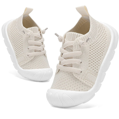 2026 NEW Toddler Baby Girls Boys Shoes Toddler Walking Sneakers Kids Barefoot Slip on Tennis Infant Shoes Lightweight Breathable for First Babies