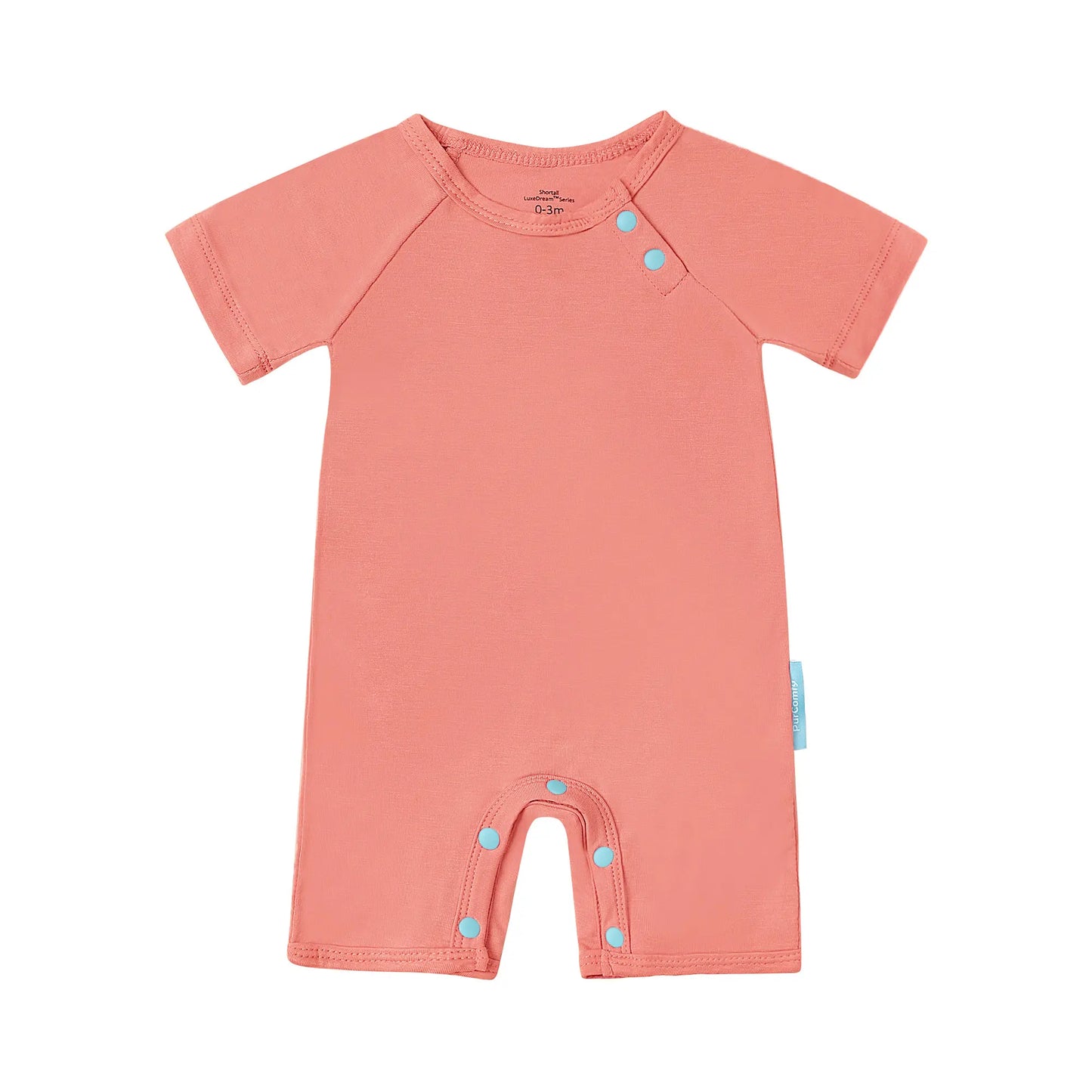 Purcomfy Supersoft Bamboo Short Sleeve Baby Romper, Comfortable Summer Sleepwear for Infant Boys Girls, One Piece Pajamas, Footless Jumpsuit Snap Closure, Perfect for Baby and Toddlers | 0–4Y Fit, Premium Bamboo Rayon, Unisex Design