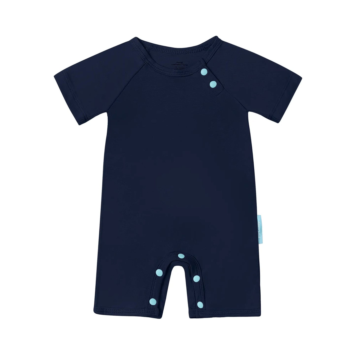 Purcomfy Supersoft Bamboo Short Sleeve Baby Romper, Comfortable Summer Sleepwear for Infant Boys Girls, One Piece Pajamas, Footless Jumpsuit Snap Closure, Perfect for Baby and Toddlers | 0–4Y Fit, Premium Bamboo Rayon, Unisex Design