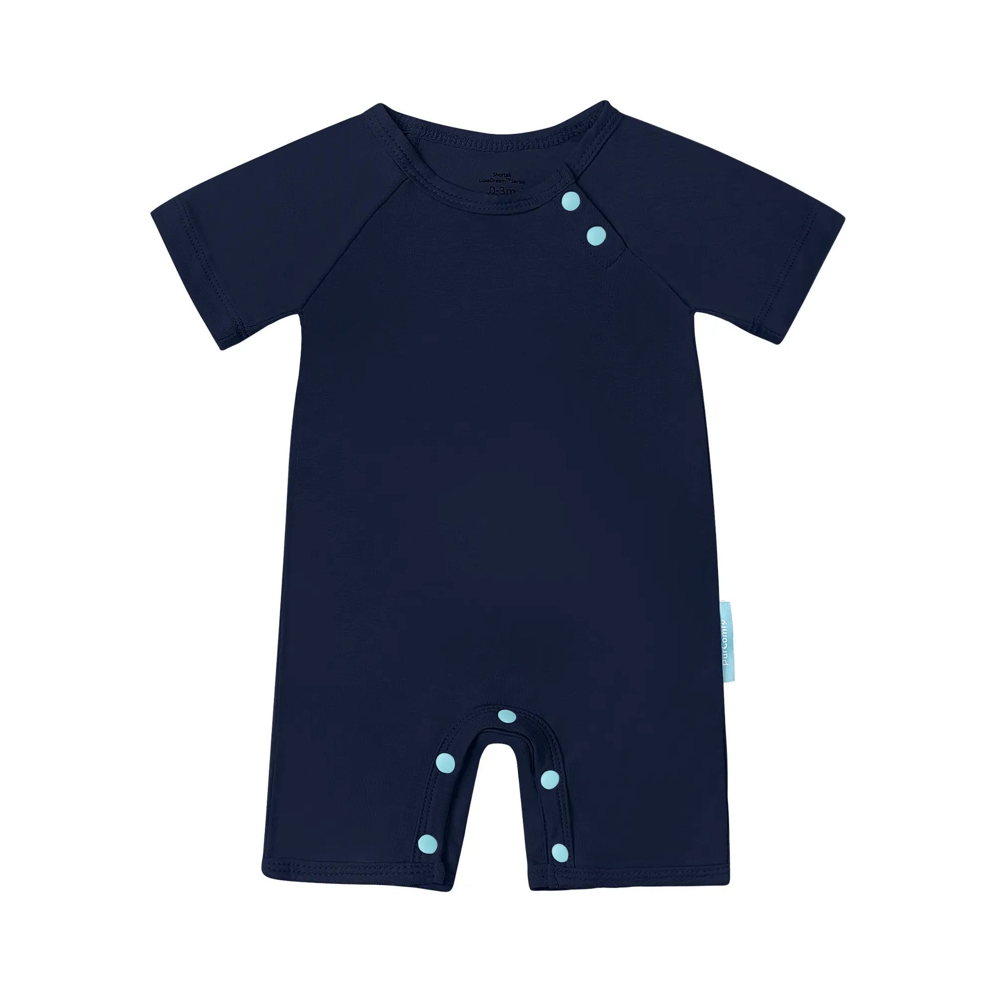Purcomfy Supersoft Bamboo Short Sleeve Baby Romper, Comfortable Summer Sleepwear for Infant Boys Girls, One Piece Pajamas, Footless Jumpsuit Snap Closure, Perfect for Baby and Toddlers | 0–4Y Fit, Premium Bamboo Rayon, Unisex Design