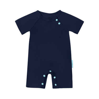 Purcomfy Supersoft Bamboo Short Sleeve Baby Romper, Comfortable Summer Sleepwear for Infant Boys Girls, One Piece Pajamas, Footless Jumpsuit Snap Closure, Perfect for Baby and Toddlers | 0–4Y Fit, Premium Bamboo Rayon, Unisex Design