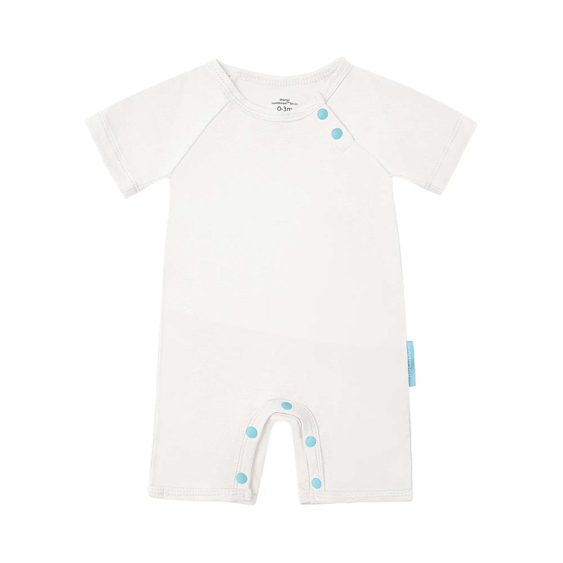 Purcomfy Supersoft Bamboo Short Sleeve Baby Romper, Comfortable Summer Sleepwear for Infant Boys Girls, One Piece Pajamas, Footless Jumpsuit Snap Closure, Perfect for Baby and Toddlers | 0–4Y Fit, Premium Bamboo Rayon, Unisex Design