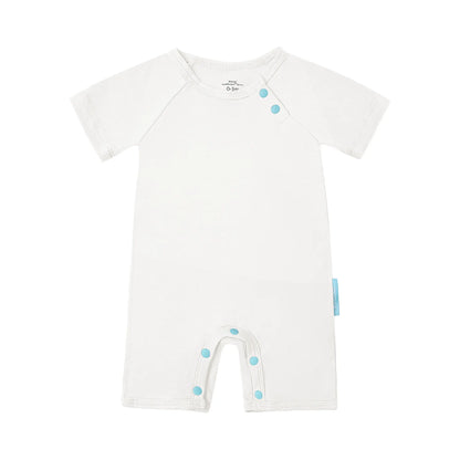 Purcomfy Supersoft Bamboo Short Sleeve Baby Romper, Comfortable Summer Sleepwear for Infant Boys Girls, One Piece Pajamas, Footless Jumpsuit Snap Closure, Perfect for Baby and Toddlers | 0–4Y Fit, Premium Bamboo Rayon, Unisex Design