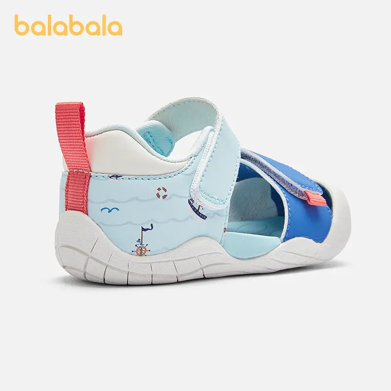 Balabala Toddler Closed-Toe Sandals - Adjustable Strap, Colorful, Soft Soled Shoes for Casual Summer Walking Footwear