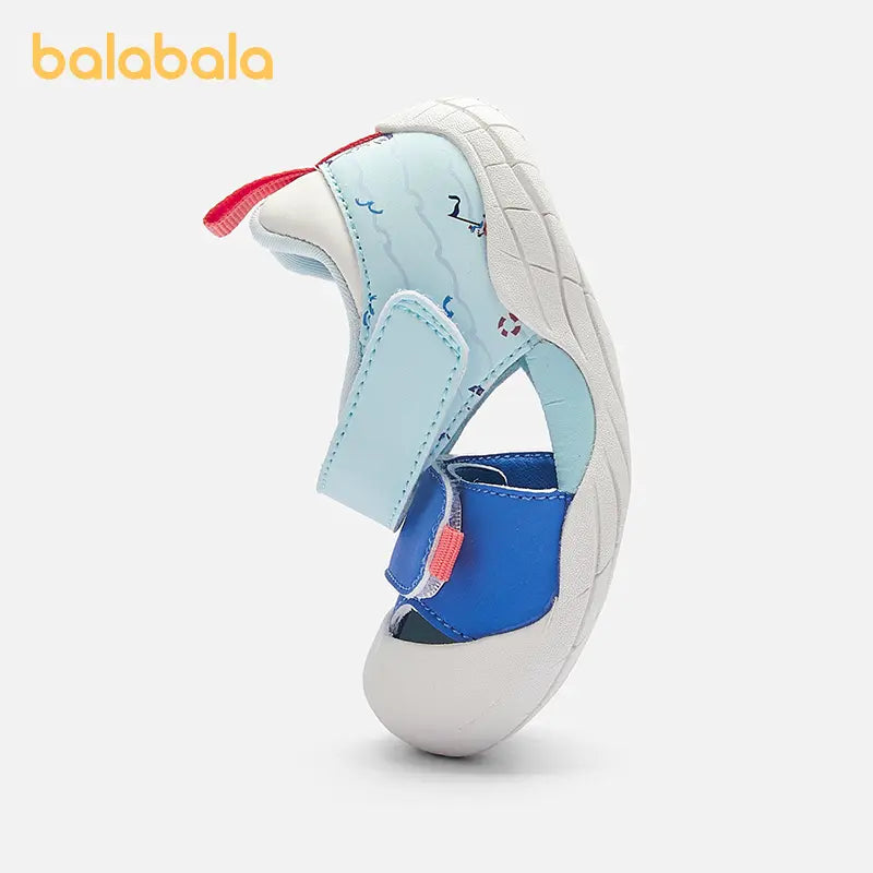 Balabala Toddler Closed-Toe Sandals - Adjustable Strap, Colorful, Soft Soled Shoes for Casual Summer Walking Footwear