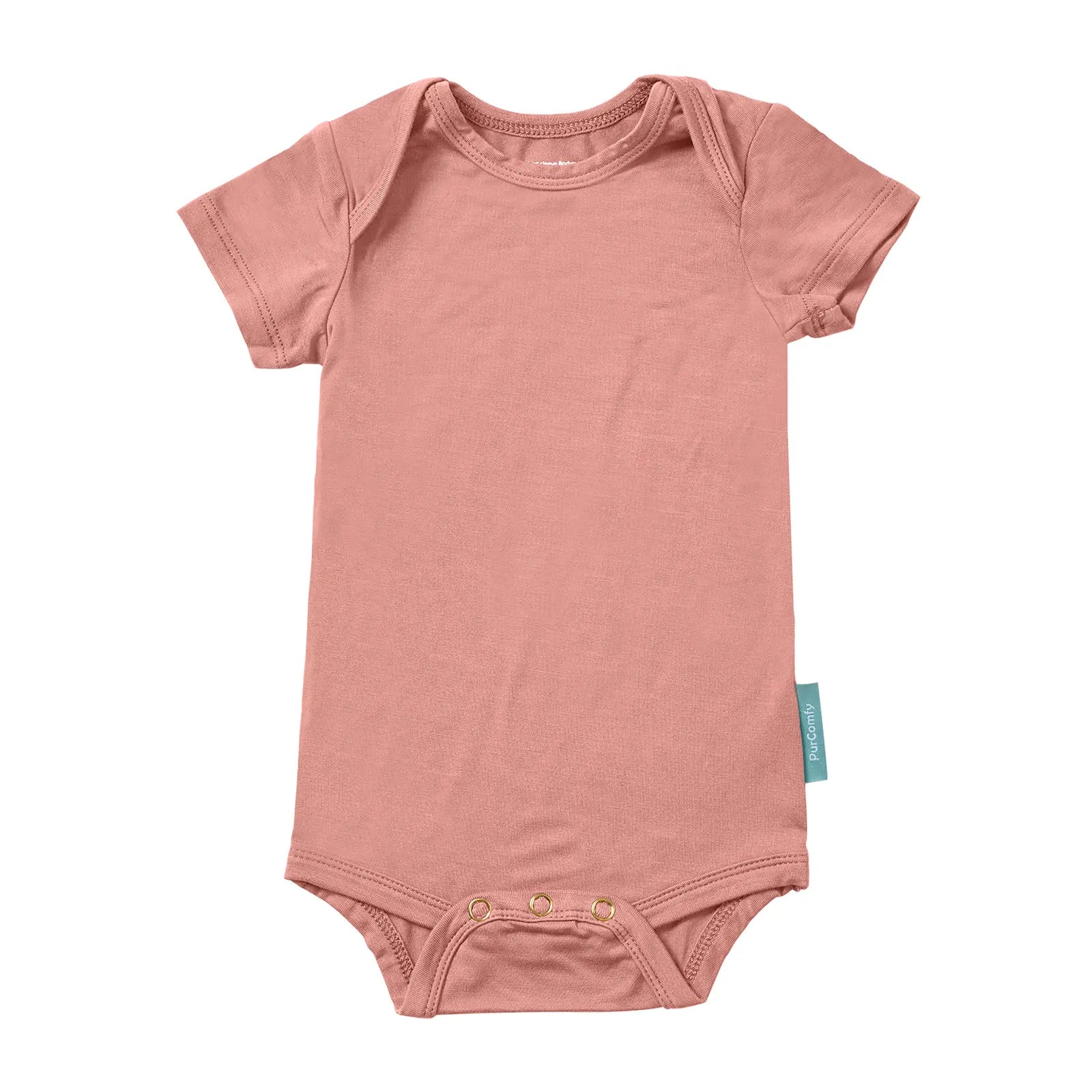Purcomfy Supersoft Bamboo Short Sleeve Baby Bodysuits Comfortable Sleepers for Boys Girls, Eczema-Soothe Baby Sleepwear Clothing (0-24M),One Piece Infant