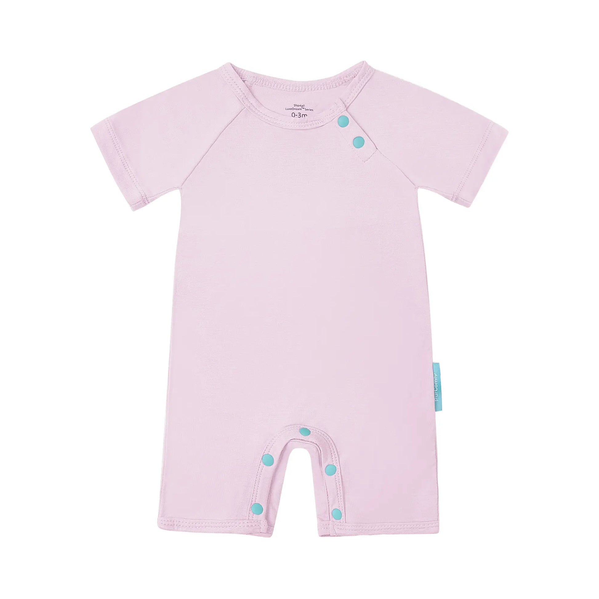 Purcomfy Supersoft Bamboo Short Sleeve Baby Romper, Comfortable Summer Sleepwear for Infant Boys Girls, One Piece Pajamas, Footless Jumpsuit Snap Closure, Perfect for Baby and Toddlers | 0–4Y Fit, Premium Bamboo Rayon, Unisex Design