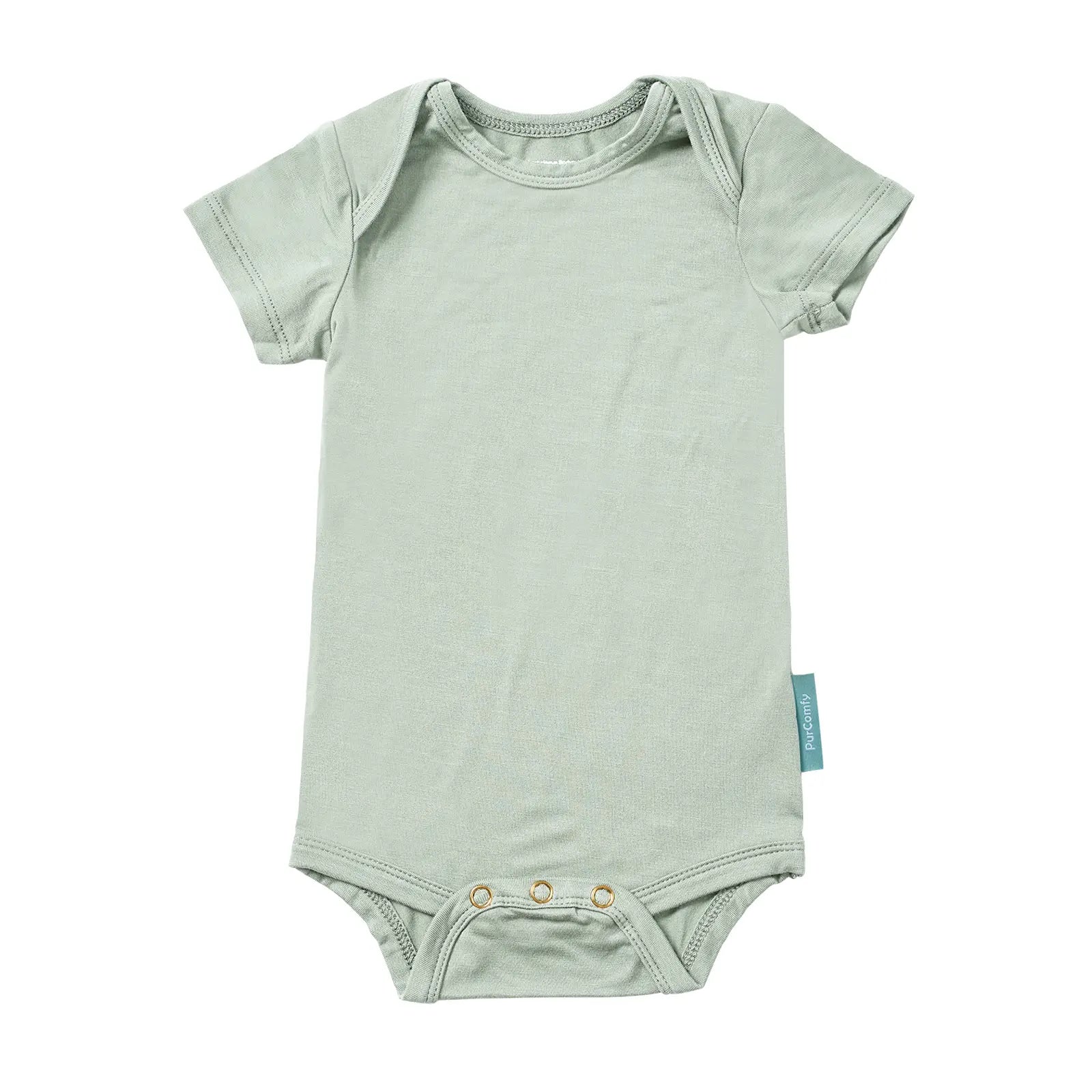 Purcomfy Supersoft Bamboo Short Sleeve Baby Bodysuits Comfortable Sleepers for Boys Girls, Eczema-Soothe Baby Sleepwear Clothing (0-24M),One Piece Infant