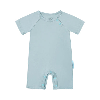 Purcomfy Supersoft Bamboo Short Sleeve Baby Romper, Comfortable Summer Sleepwear for Infant Boys Girls, One Piece Pajamas, Footless Jumpsuit Snap Closure, Perfect for Baby and Toddlers | 0–4Y Fit, Premium Bamboo Rayon, Unisex Design