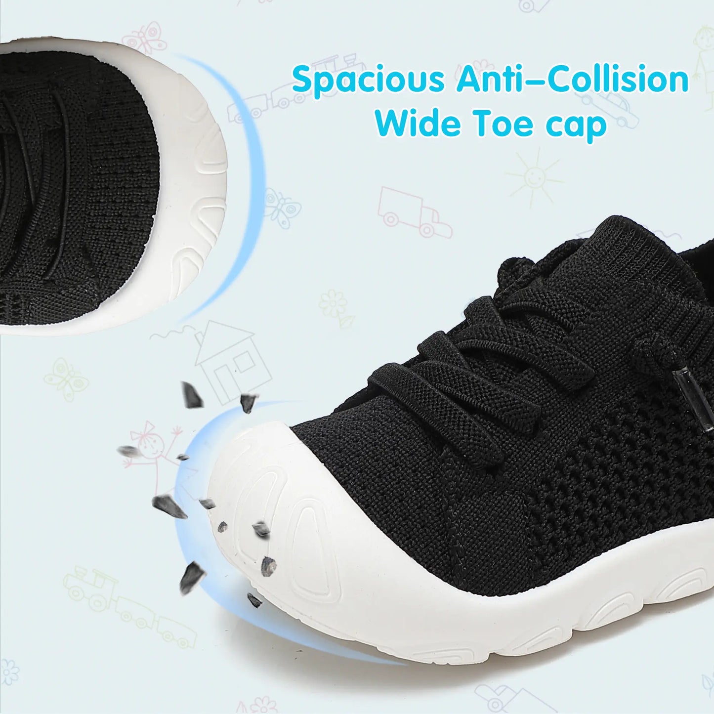 2026 NEW Toddler Baby Girls Boys Shoes Toddler Walking Sneakers Kids Barefoot Slip on Tennis Infant Shoes Lightweight Breathable for First Babies