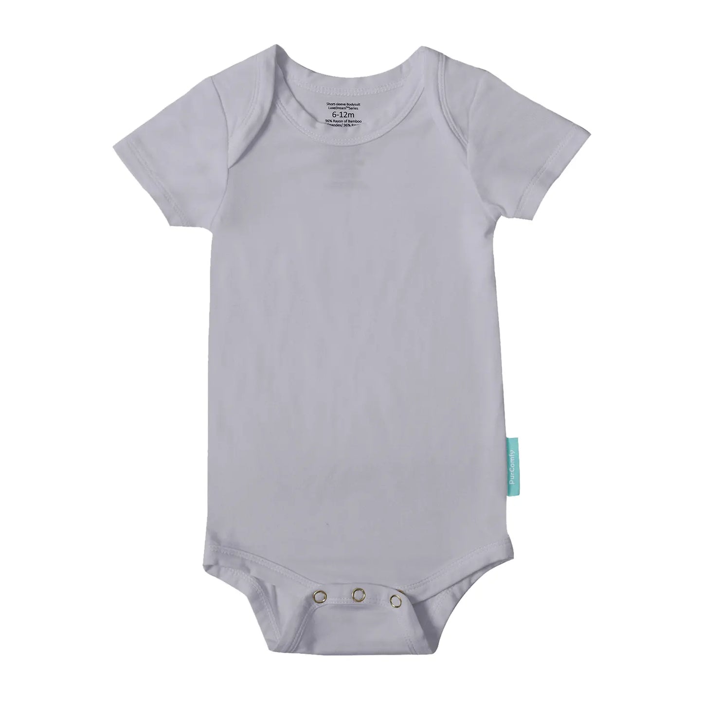 Purcomfy Supersoft Bamboo Short Sleeve Baby Bodysuits Comfortable Sleepers for Boys Girls, Eczema-Soothe Baby Sleepwear Clothing (0-24M),One Piece Infant