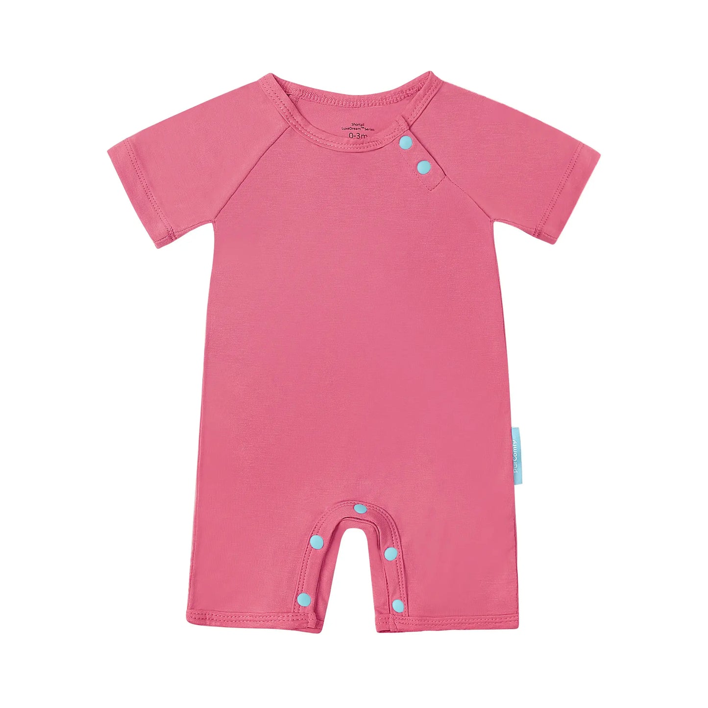 Purcomfy Supersoft Bamboo Short Sleeve Baby Romper, Comfortable Summer Sleepwear for Infant Boys Girls, One Piece Pajamas, Footless Jumpsuit Snap Closure, Perfect for Baby and Toddlers | 0–4Y Fit, Premium Bamboo Rayon, Unisex Design