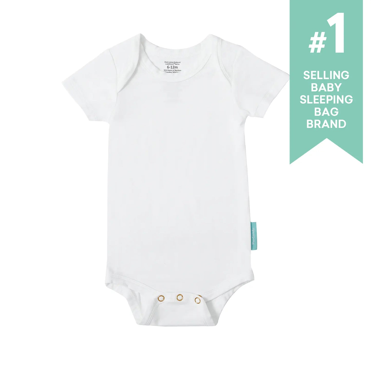 Purcomfy Supersoft Bamboo Short Sleeve Baby Bodysuits Comfortable Sleepers for Boys Girls, Eczema-Soothe Baby Sleepwear Clothing (0-24M),One Piece Infant