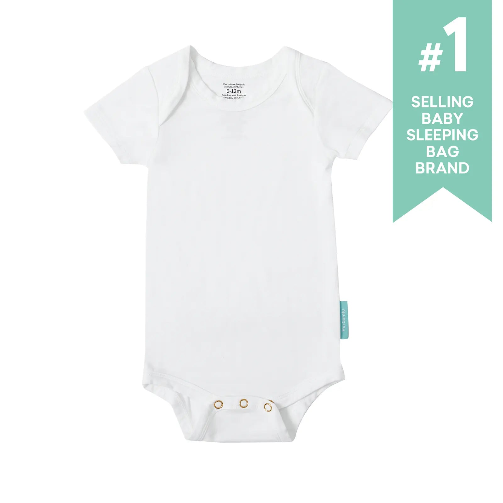 Purcomfy Supersoft Bamboo Short Sleeve Baby Bodysuits Comfortable Sleepers for Boys Girls, Eczema-Soothe Baby Sleepwear Clothing (0-24M),One Piece Infant