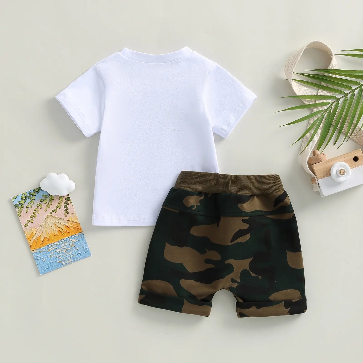 2025 Baby Boy 2-Piece Summer Outfit - Short-Sleeve Letter Print T-Shirt, Casual Shorts - Cute Infant Baby Clothing Set